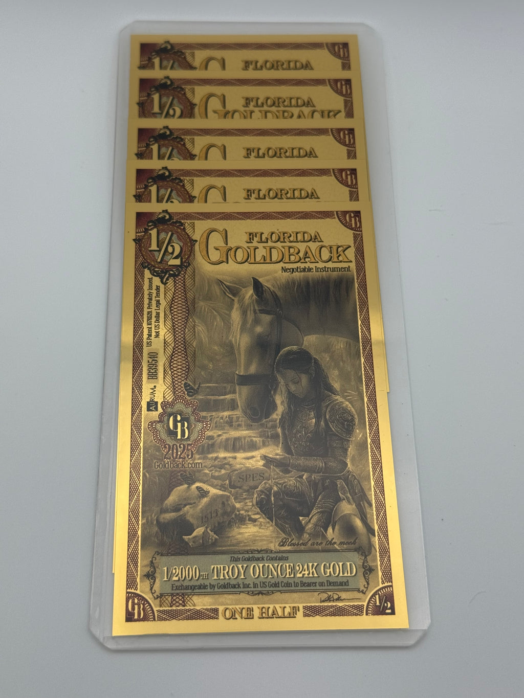 Five-pack Florida 1/2 Goldbacks