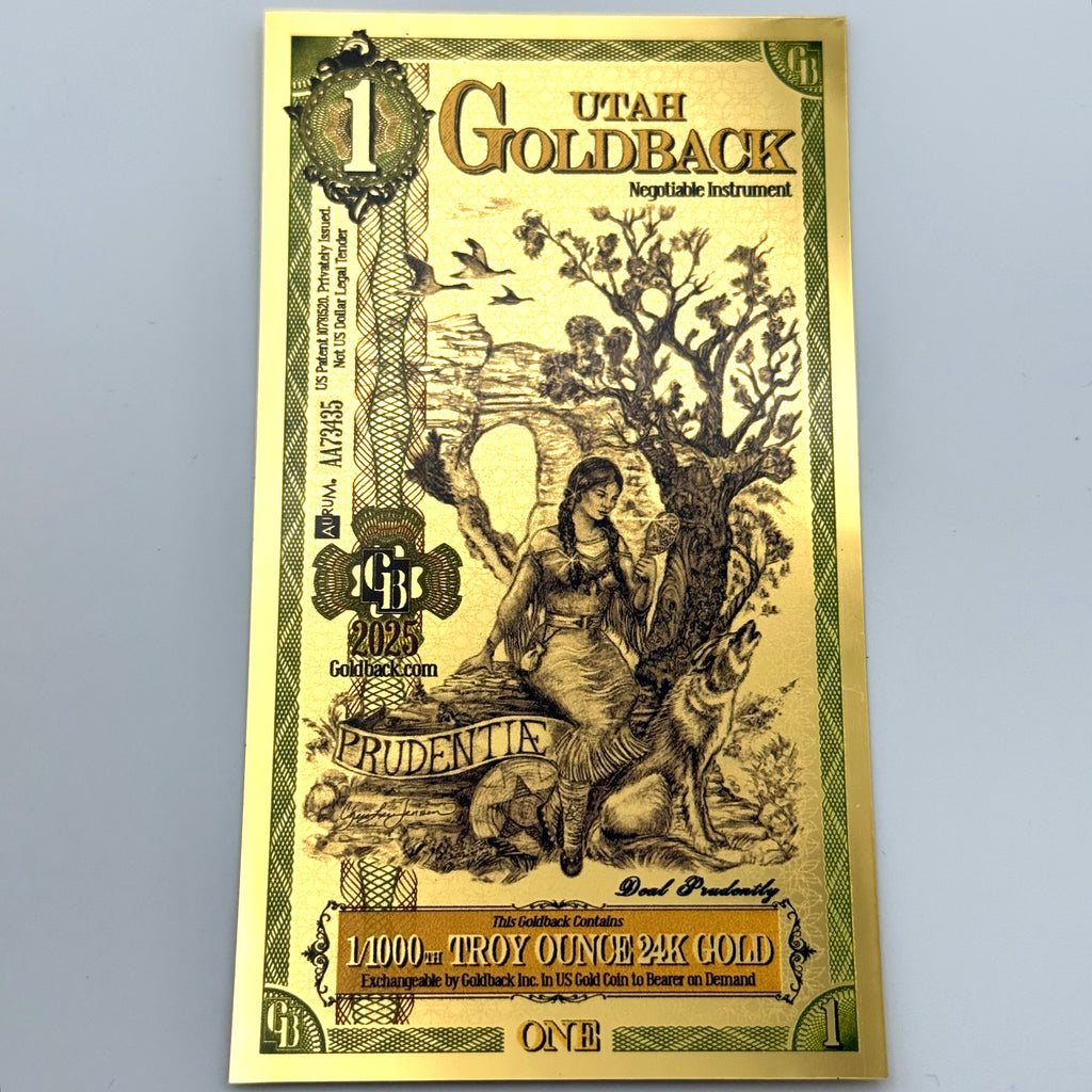 1 Utah 2025 Goldback