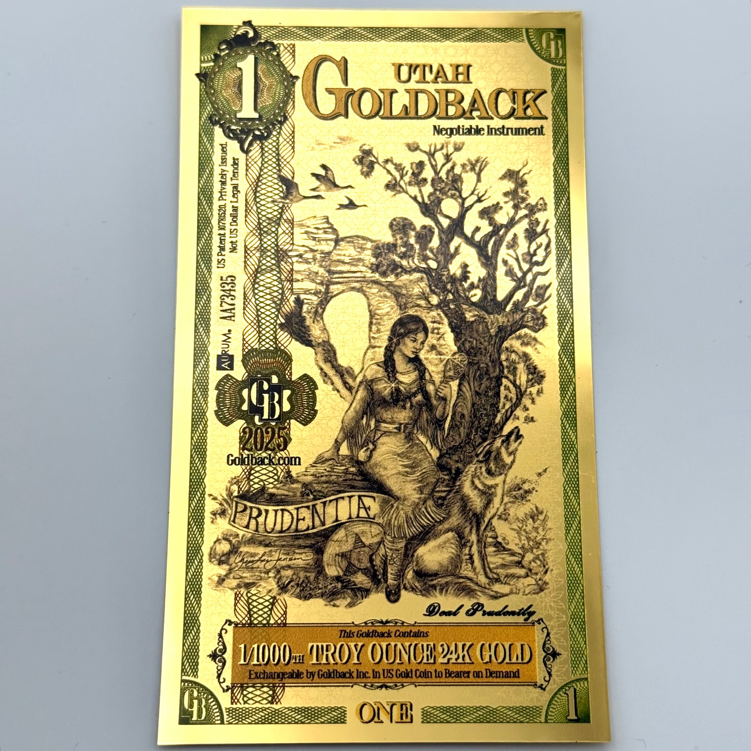 1 Utah 2025 Goldback